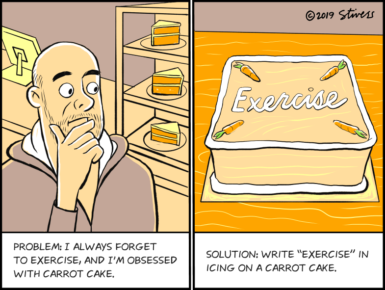 Exercise cake